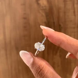 IGI Certified 2.32 Carat D VVS2 Oval Lab Grown Diamond Hidden Halo Engagement Ring