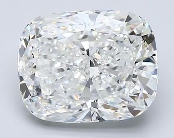 Lab Grown Cushion Diamond 3 Ct F VVS1 IGI Certified Elogated For Jewelry