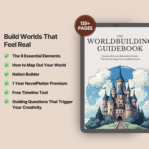 Worldbuilding Guidebook | Fantasy Writing | Sci-fi Writing | Worldbuilding Workbook | Worldbuilding Sheets | Digital & Printable Worksheets