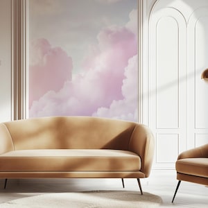 Dreamy Pastel Cloud Wallpaper for Relaxing and Inviting Spaces