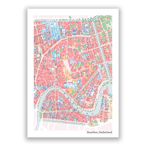 Petite carte dessinée à la main de Haarlem