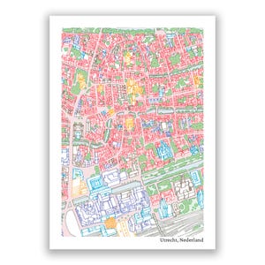 Petite carte d'Utrecht dessinée à la main
