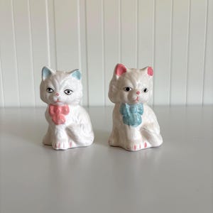 Pastel Kitties Vintage Salt & Pepper Shakers