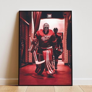 Detroit Red Wings Ästhetisches Poster, Eishockey Poster, Sport Poster, Moderne Wandkunst, Eishockey Ästhetik, Eishockeyliebhaber Geschenk