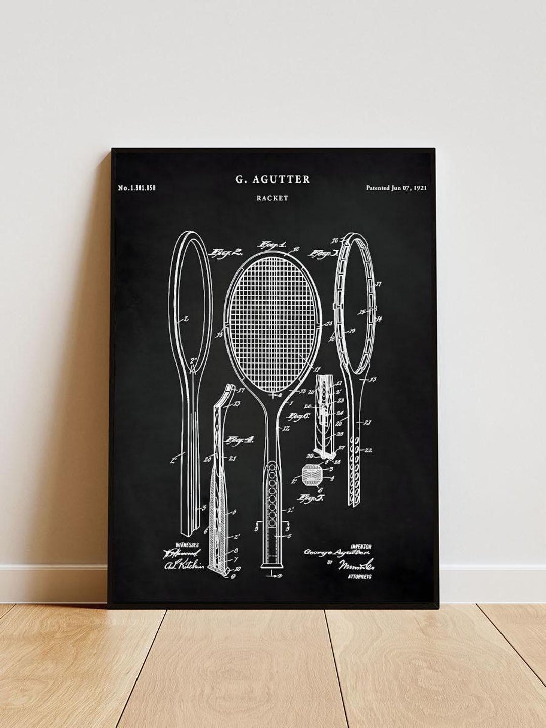Head Racket Poster Tennis Racket Poster With Frame, Tennis Racket Poster, Tennis ...