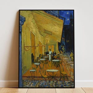 Dipinto "Café Terrace" di Van Gogh come poster con cornice, regalo per fan di Van Gogh, appassionati di pittura, poster di Van Gogh "Café Terrace"