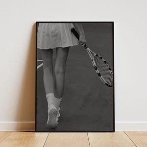 Aesthetic Tennis Poster with Frame, Tennis Aesthetic, Sports Wall Art, Sports Poster, Tennis Lover Gift, Tennis Poster, Tennis Print