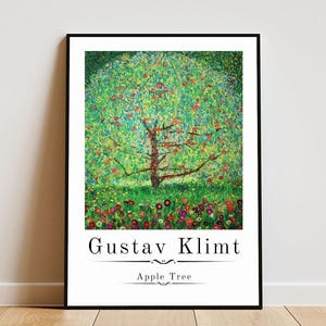 Dipinto di melo di Gustav Klimt come poster con cornice, poster di melo, regalo per i fan di Gustav Klimt, per gli appassionati di pittura