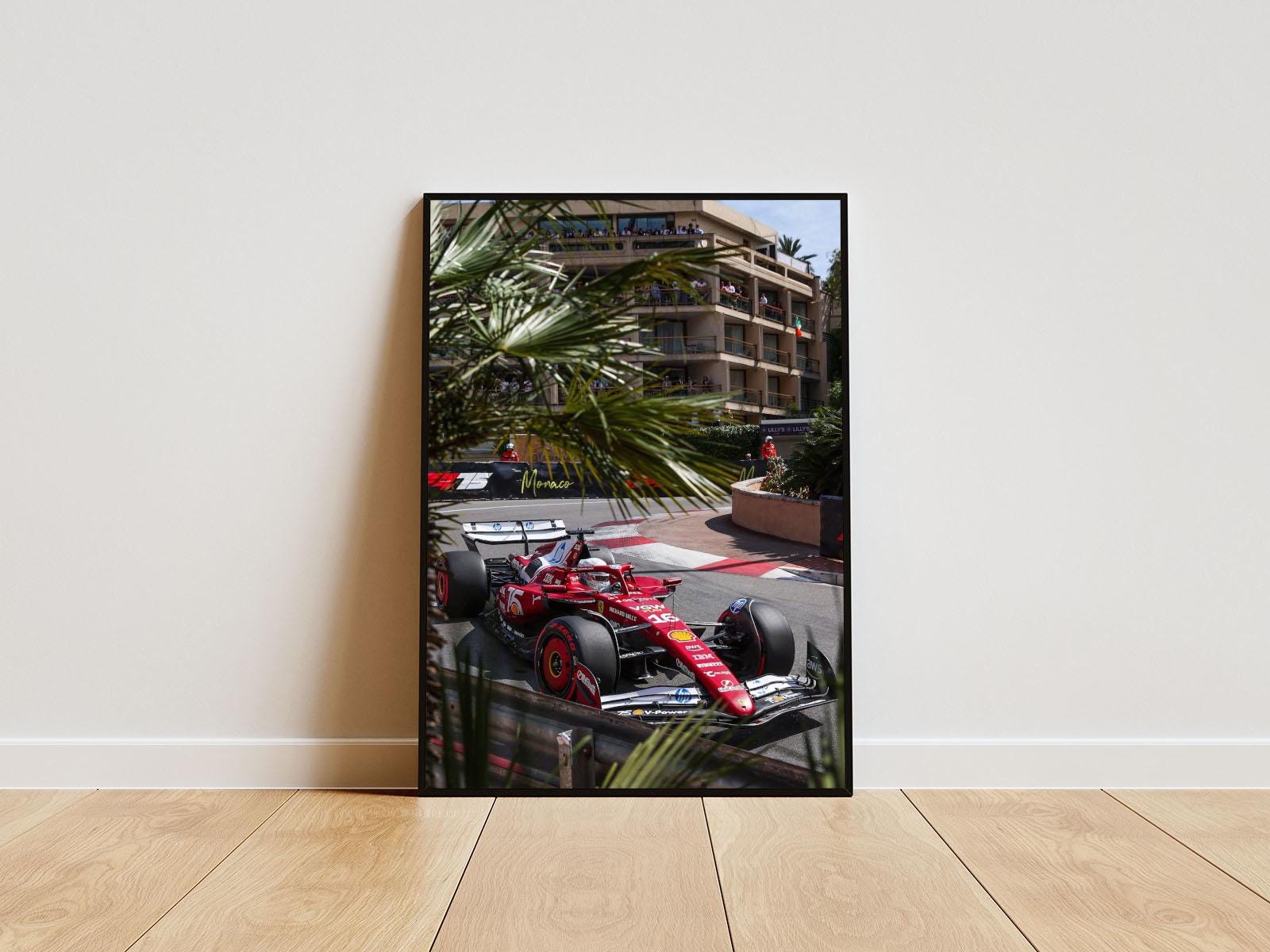 Magic Canvas Stampa Su Tela Ferrari Leclerc Formula 1, 60x30 Cm, Decorazione Murale Moderna, Prodotta In Germania - 3