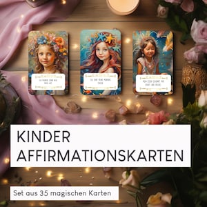 Affirmationskarten für Kinder, Kinderaffirmationskarten, spirituelle Karten, Design wie Tarotkarten bzw. Engelskarten, Feen, Einhörner