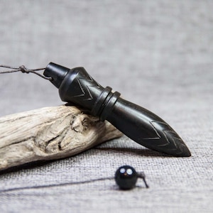 Gyllene snittet - Thoth 22 gram - 7 cm - Ogiv ø 1,6 cm - Äkta egyptisk Thoth-pendel i ebenholtsträ (Kamerun) viktad och graverad.