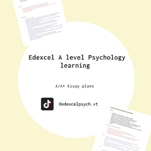 Edexcel A-Level-Psychologie: LernTheorien Essay-Pläne