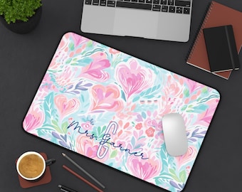 Almohadilla de escritorio personalizada, decoración de escritorio personalizada para regalo de maestro, decoración monogramada para el hogar, la oficina, el dormitorio, regalos de decoración personalizados, regalos de oficina personalizados para escritorio