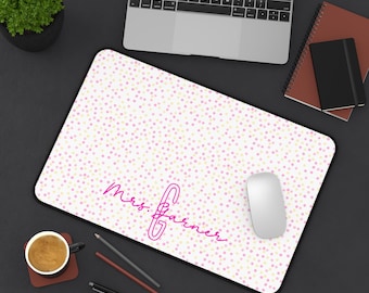 Almohadilla de escritorio personalizada, decoración de escritorio personalizada para regalo de maestro, decoración monogramada para el hogar, la oficina, el dormitorio, regalos de decoración personalizados, regalos de oficina personalizados para escritorio