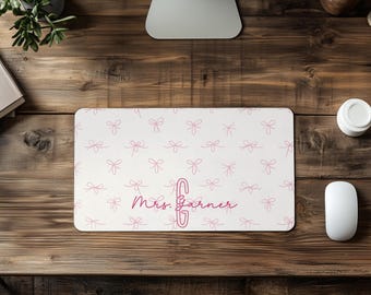 Almohadilla de escritorio personalizada, decoración de escritorio personalizada para regalo de maestro, decoración monogramada para el hogar, la oficina, el dormitorio, regalos de decoración personalizados, regalos de oficina personalizados para escritorio