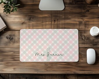 Almohadilla de escritorio personalizada, decoración de escritorio personalizada para regalo de maestro, decoración monogramada para el hogar, la oficina, el dormitorio, regalos de decoración personalizados, regalos de oficina personalizados para escritorio