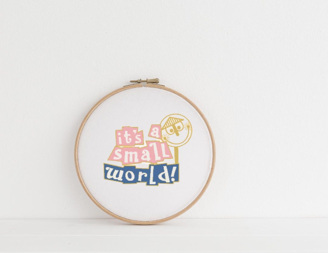 It’s a Small World Inspired Cross Stitch Pattern – Whimsical ...