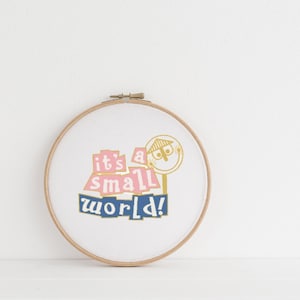 it’s a small world Inspired Cross Stitch Pattern – Whimsical Multicultural Embroidery Design for Travel Lovers Charming Needlepoint Pattern