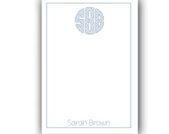 Personalized Floral Monogram Notepad | Custom Sticky Notes