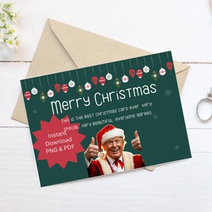 Carte de Noël Donald Trump - Cadeau de vacances politique pour lui, elle et ses collègues