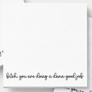 Funny Sticky Notes Custom Sarcastic Stationery, Snarky Notepad Gifts, Co-Worker Gift, white elephant gift
