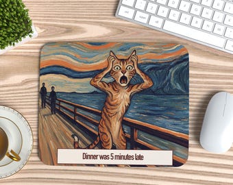 Grappige kat muismat | Leuk kattenliefhebbercadeau | Werk vanuit huis Kantoordecoratie | Sarcastische muismat met citaat van de kat | Cadeau-idee collega
