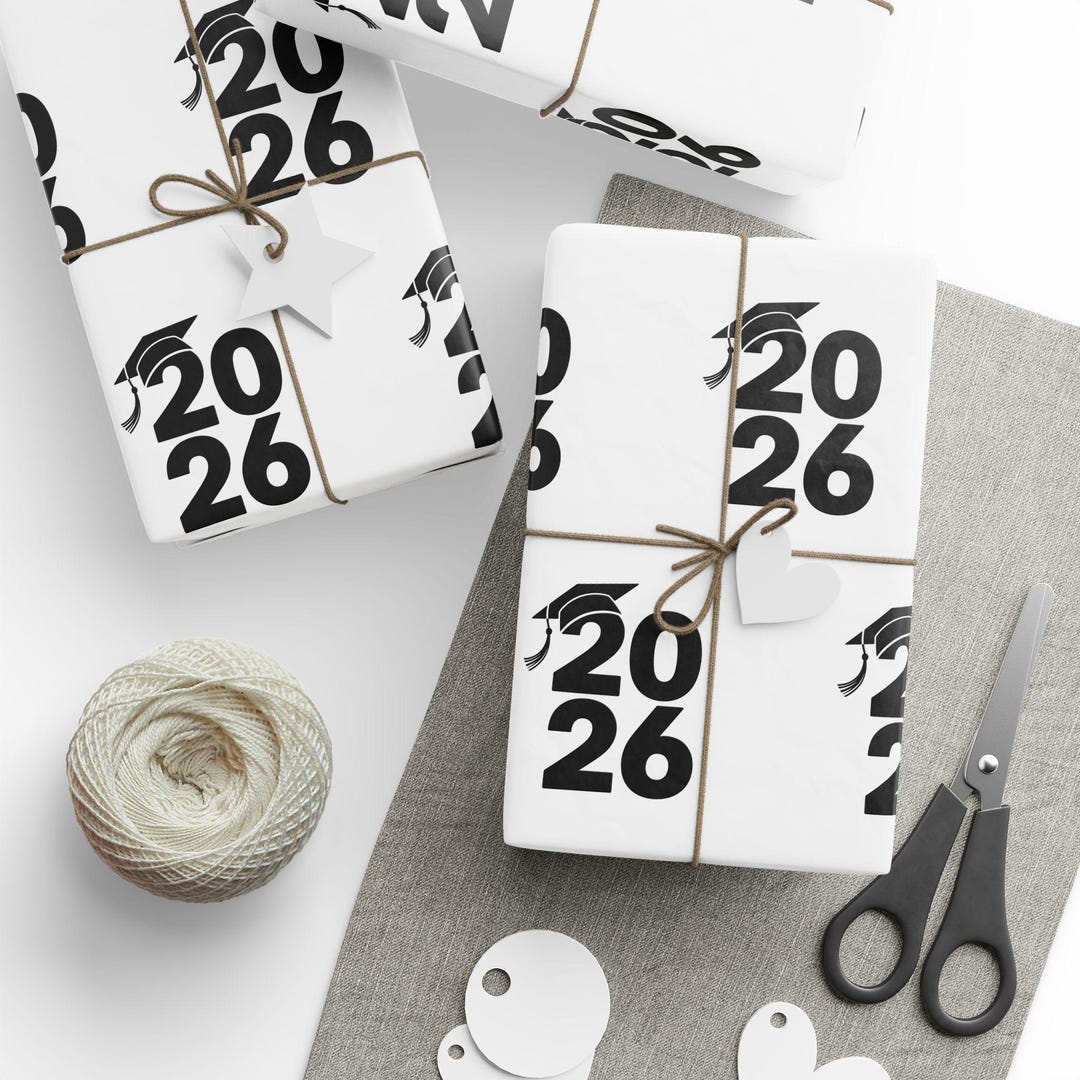 Class of 2026 Graduation Wrapping Paper Graduation Party Decor & Gift ...