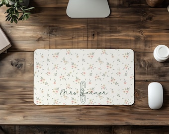 Custom Desk Pad Personalized Desk Decor for Teacher Gift Monogrammed Home Office Dorm Room Custom Decor Gifts Custom Office Gifts For Desk