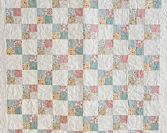 Just Quilting Four-Patch Quilt (Digital Pattern)