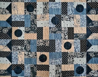 Bricks und Kreise Patchwork Quilt (Digitales Muster)