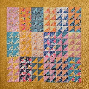 Just Quilting Paisley Rose Layer Cake Quilt Digital Pattern - Half Square Triangle Design
