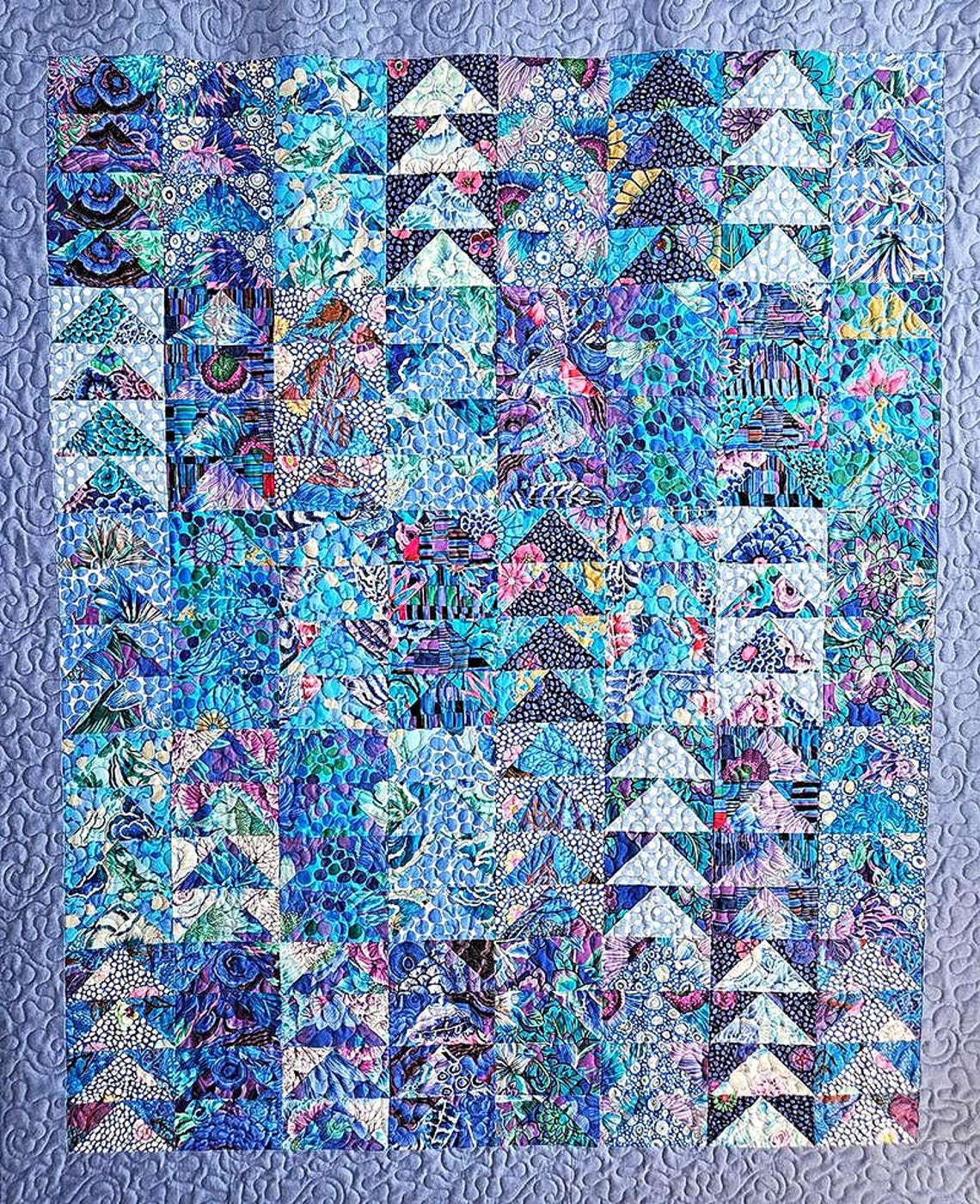 Flying Goose Pathwork Just Quilting Flying Geese Patchwork Quilt (digital Pattern) - Etsy