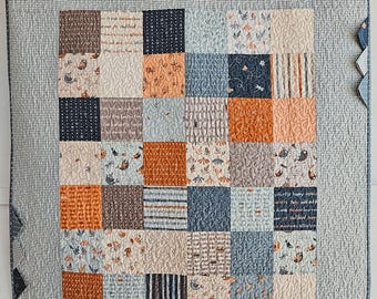 Einfache Quadrate Patchwork Quilt für Anfänger (digitales Muster)
