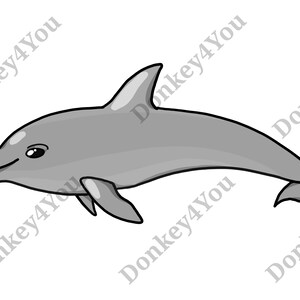 Delfin Zeichnung / Illustration / Umrisszeichnung / Malvorlage