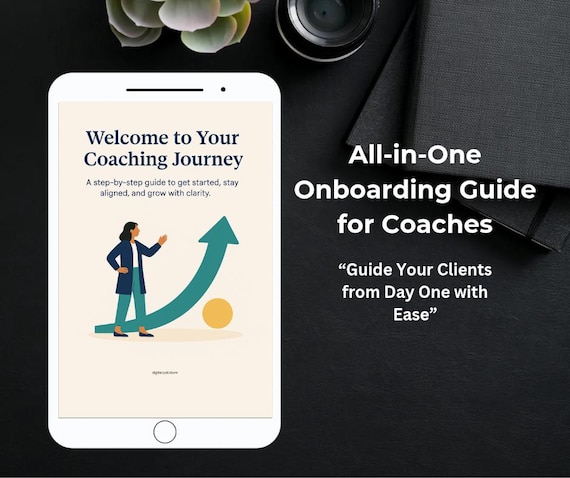 Client Onboarding Guide for Coaches – Editable Canva Template | Coaching Welcome Packet | Digital Coaching Kit PDF