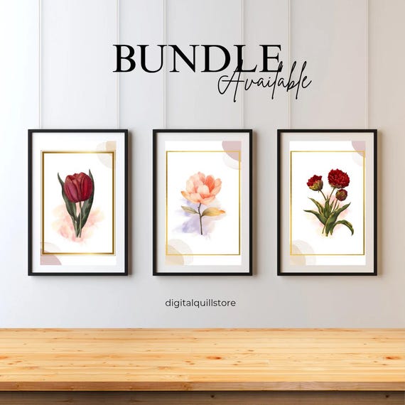 Digital Flower Poster