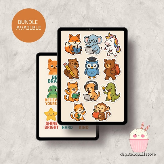Cute Animal Stickers for Kids – Pastel Kawaii Animals Printable Sheet (1024x1536 PNG)