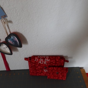 Love is in the Air, Valentine’s Wallet. with ID Card Holder