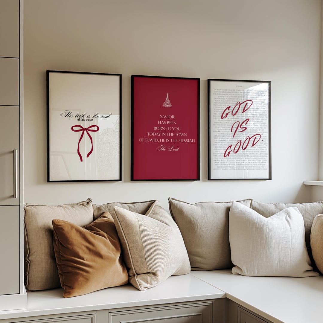 Faith Collection, Bible Verse Wall Art, Modern Minimalist Christian ...
