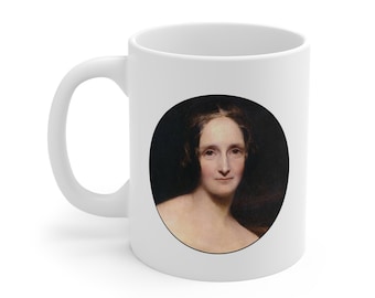 Mary Shelley - Vit Keramisk Mugg, 340 g