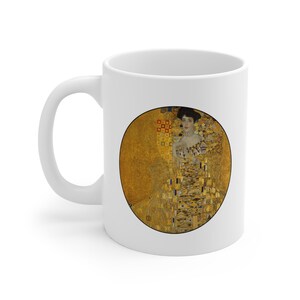 Gustav Klimt, Adel Bauer - Mug en céramique blanche, 11 oz