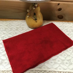 Antique Red on Oatmeal Hand-dyed 100% Wool for Rug Hooking, Wool Applique, Quilting, Rug Braiding and Crafts