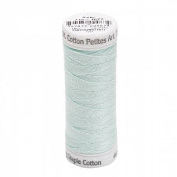 Jade Tint (1077); Sulky 12 Wt Perle Cotton Thread;  Embroidery, Wool Applique, Machine Sewing, Quilting, Crafts; 100% Cotton; 50 yds;