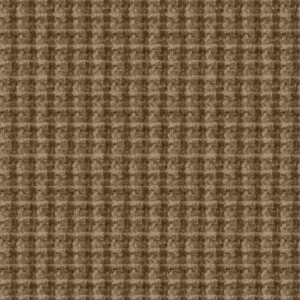 Woolies Flannel; Maywood Studios; Tan Large Houndstooth; 100% Cotton, Unwashed, Sewing, Quilting, Wool Applique, Crafts - (1) Yard Cut