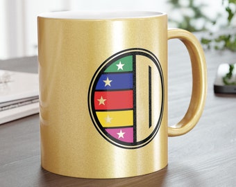 Gosei Sentai Dairanger Gold Mug, 90s Japanese TV Show Fan Gift
