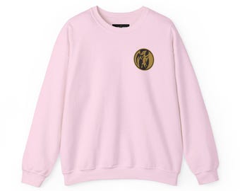 Pink Pterodactyl Coin Unisex Sweatshirt, Zyuranger Inspired Dino Coin Crewneck, Rangers Fan Gift, Pink Morpher Cosplay, 90's TV Merch