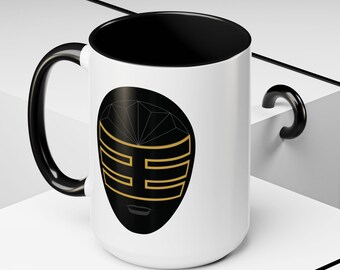 Gold Ranger Helmet Mug (15oz), Ancient Inspired King Ranger Coffee Cup for OhRanger Fans