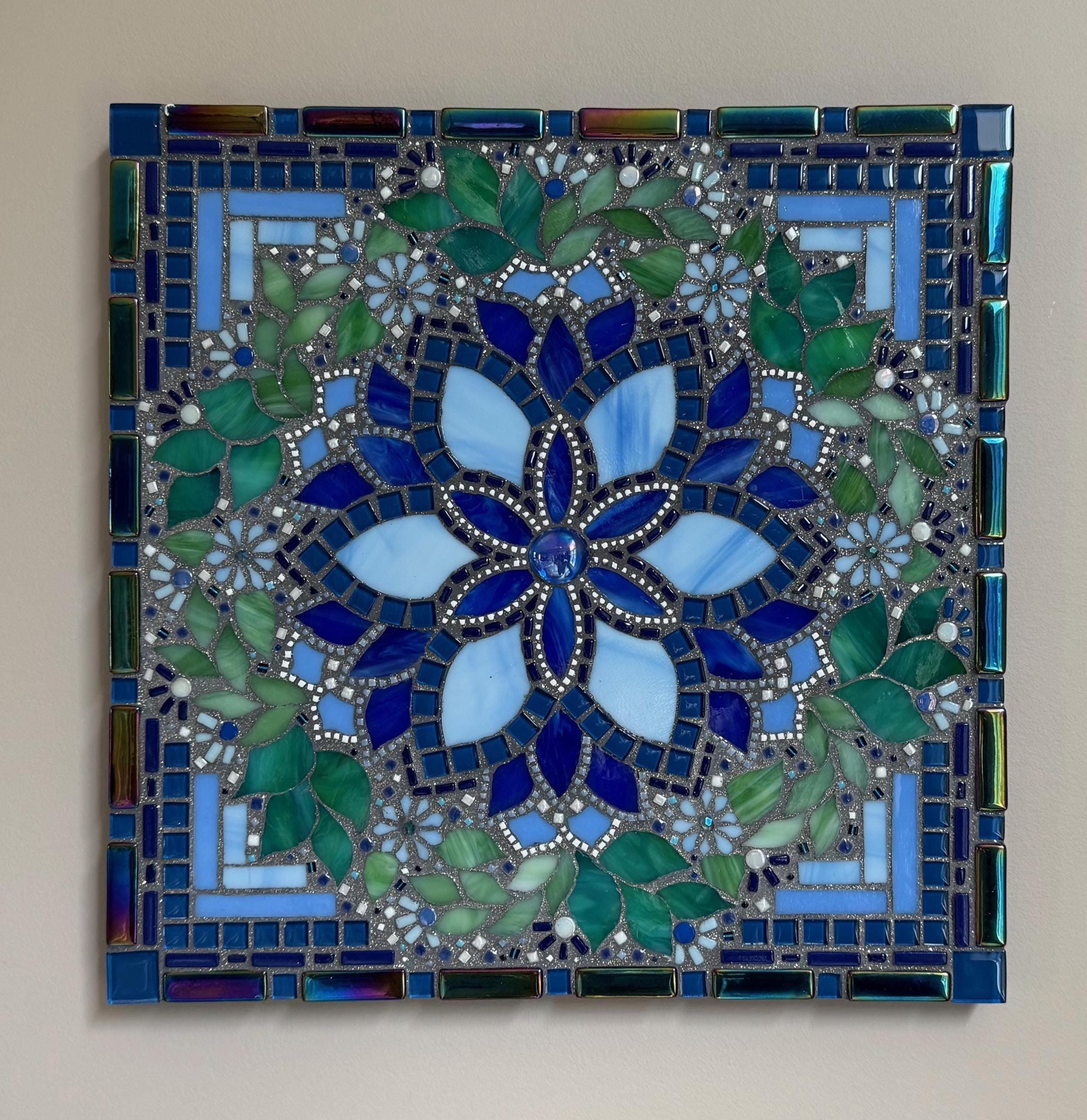 Stained Glass Blues and Greens - Etsy