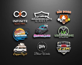 Custom Logo Design, Hand-Drawn 3D Logo Modern Company Branding Professional 3D Company Logo Creator