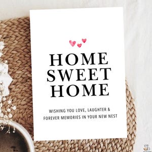 Carte simple bonne nouvelle maison, carte de félicitations pour nouvelle maison, cadeau pour nouvelle maison, cadeau de pendaison de crémaillère pour amis, carte personnalisée pour nouvelle maison